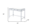 42" Clear and Silver Mirrored Writing Desk