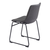 Set of Two Charcoal and Black Upholstered Velvet Dining Side chairs