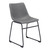 Set of Two Charcoal and Black Upholstered Velvet Dining Side chairs