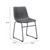 Set of Two Charcoal and Black Upholstered Velvet Dining Side chairs