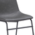 Set Of 2 Black Solid Back Dining Chairs