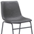 Set Of 2 Black Solid Back Dining Chairs