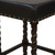 30" Black Faux Leather And Solid Wood Backless Bar Height Chair With Footrest
