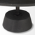 32" Dark Brown and Black Solid Wood and Iron Round Pedestal Coffee Table