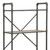 49" Gray Brown Metal Four Tier Etagere Bookcase