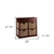 Mahogany and Seagrass Basket Storage Shelving Unit