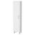 16" Silver And White Accent Cabinet With Five Shelves