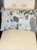 Set Of 2 Gray And White Natural Cowhide Pillows - 614486175192