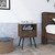 25" Brown One Drawer Faux Wood Nightstand