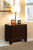 22" Espresso Two Drawers Solid Wood Nightstand