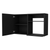 39" Black Accent Cabinet With Two Shelves