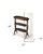 28" Dark Brown End Table With Two Shelves