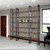 Brown Iron and Solid Wood Six Tier Bookcase
