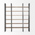 Brown Iron and Solid Wood Six Tier Bookcase
