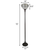 72" Brown Traditional Shaped Floor Lamp With Brown Stained Glass Bowl Shade