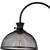 61" Black Adjustable Traditional Shaped Floor Lamp With Bronze Dome Shade