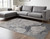8' X 10' Ivory Black and Gray Abstract Area Rug
