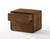 Modern Walnut Brown Nightstand with Two Drawers