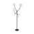 84" Black LED Floor Lamp With White