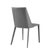 Gray Upholstered Leather Dining Side Chair