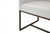 Off White and Antiqued Brass Upholstered Fabric Dining Arm Chair