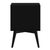 26" Black Two Drawer Solid Wood Nightstand