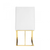 White and Gold Upholstered Faux Leather Dining Side Chair