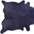 6' X 7' Navy Blue Cowhide Cowhide Area Rug