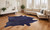 6' X 7' Navy Blue Cowhide Cowhide Area Rug