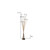 62" Golden Chrome Contemporary Multi Light LED Floor Lamp