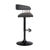 Black Faux Leather And Metal Swivel Adjustable Height Bar Chair