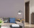 27" Gunmetal Metal Table Lamp With Silver Metallic Globe Shade