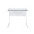 33" Clear and White Glass and Stainless Steel Writing Desk