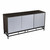 Contemporary Grid Lines Three Door Accent Cabinet