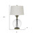 31" Bronze Metal Globe Table Lamp With White Empire Shade