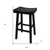 30" Black Solid Wood Backless Bar Height Bar Chair