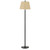 60" Bronze Traditional Shaped Floor Lamp With Tan Square Shade