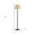 60" Bronze Traditional Shaped Floor Lamp With Tan Square Shade