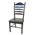 Black Wood Ladder Back Dining Side Chair