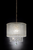 Primo Gold Finish Ceiling Lamp with Crystal Accents and White Shade