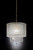Primo Gold Finish Ceiling Lamp with Crystal Accents and White Shade