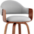 26" Gray And Brown Swivel Low Back Counter Height Bar Chair