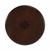 26" Dark Brown Wood And Wood Round End Table With Shelf