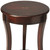 26" Dark Brown Wood And Wood Round End Table With Shelf