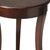 26" Dark Brown Wood And Wood Round End Table With Shelf