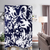 72" Black And White Canvas Folding Three Panel Screen Room Divider