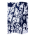 72" Black And White Canvas Folding Three Panel Screen Room Divider