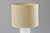 24" White Ceramic Cylinder Table Lamp With Beige Drum Shade