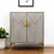32" Gray Solid Wood Sideboard with Two Doors