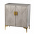 32" Gray Solid Wood Sideboard with Two Doors